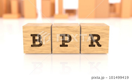 BPRの文字が印字された木製ブロック BPRの文字が印字された木製ブロック 101499419