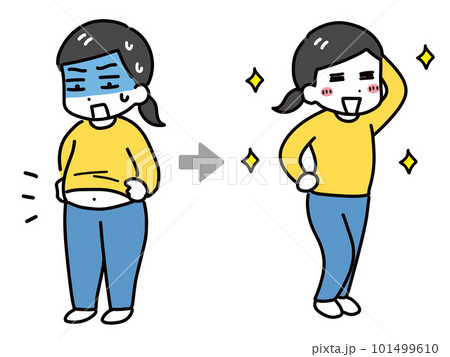 ダイエットに成功した女性 ダイエットに成功した女性 101499610