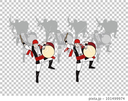エイサーを踊る男性のイラスト 101499974