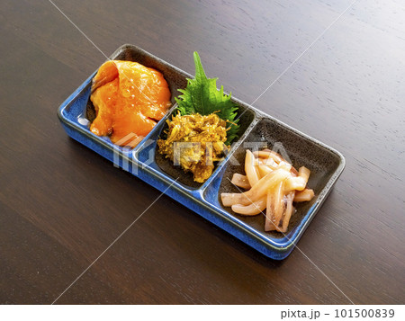 珍味盛り（鮭のルイベ・イカの塩辛・にしん漬け） 101500839
