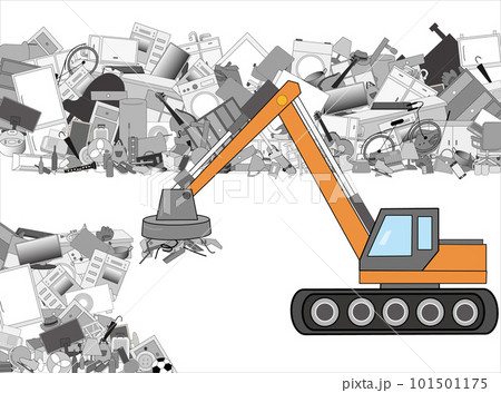 重機のリフティングマグネットのイラスト素材です。 101501175