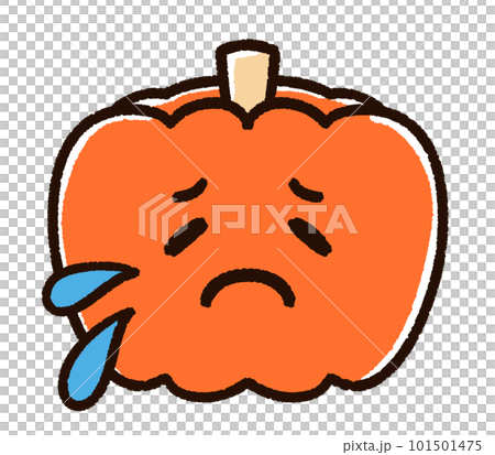困っているカボチャのキャラクター 101501475
