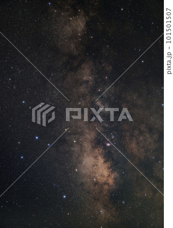 夏の星空　夏の天の川の中心部 101501507