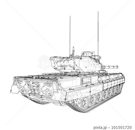 Tank on white background 101501720