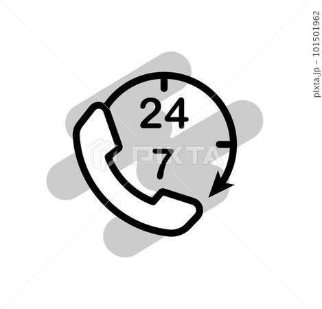 Illustration Vector Graphic of 24/7 label icon 101501962