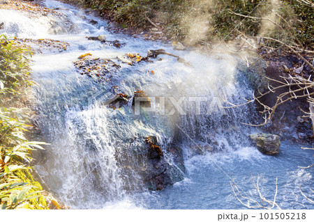 登別の大湯沼川の天然足湯(北海道登別市) 登別の大湯沼川の天然足湯(北海道登別市) 101505218