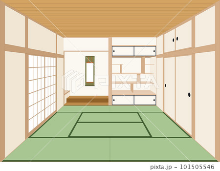 日本家屋のインテリア 畳敷きの和室 日本家屋のインテリア 畳敷きの和室 101505546