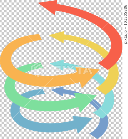 Spiral colorful arrows 101505886