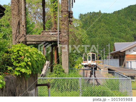 JR名松線の終着駅伊勢奥津駅に残るSL時代の給水塔 101505988