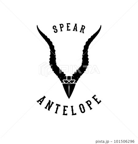 Spear head And Antelope Horn Antler Stag For Hunting Vintage Logo Design Spear head And Antelope Horn Antler Stag For Hunting Vintage Logo Design 101506296