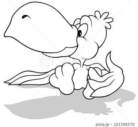 Drawing of a Parrot with a Big Beak 101506570