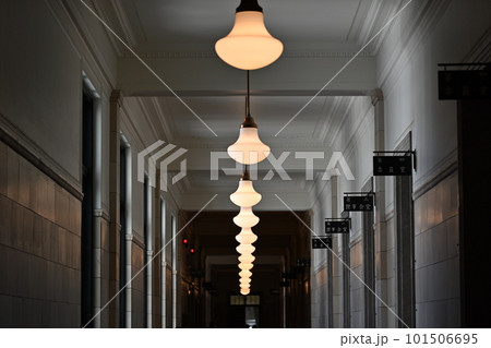 レトロで美しい国会議事堂の御休所前広間の廊下 101506695