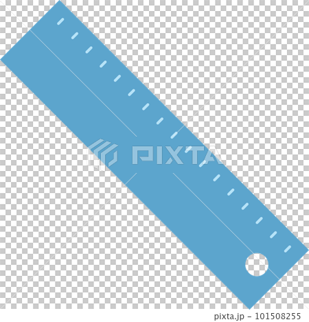尺子和尺子簡單可愛的藍色插畫 101508255