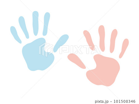 デザインの小ネタ シンプルな手のシルエット ハンドプリント デザインの小ネタ シンプルな手のシルエット ハンドプリント 101508346