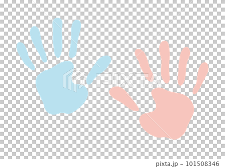 デザインの小ネタ シンプルな手のシルエット ハンドプリント デザインの小ネタ シンプルな手のシルエット ハンドプリント 101508346