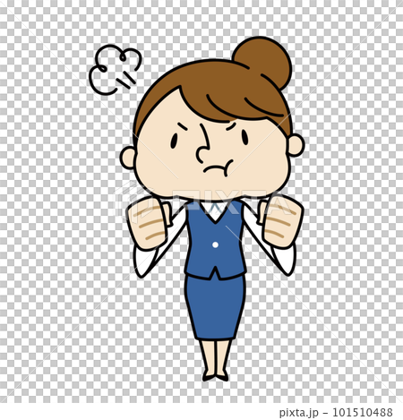 Angry female employee Angry female employee 101510488