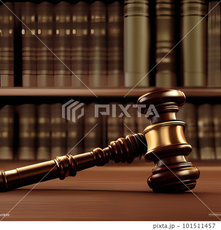 Single wooden judge gavel. AI generated Single wooden judge gavel. AI generated 101511457