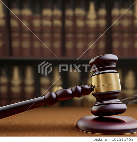 Single wooden judge gavel. AI generated Single wooden judge gavel. AI generated 101511458
