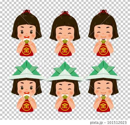 Kintaro eating kashiwamochi, upper body Kintaro eating kashiwamochi, upper body 101512023