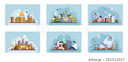 Electric waste. Pile of waste smells ugly and started decompose. Waste pollution. Toxic waste. Organic garbage garbage 101512027