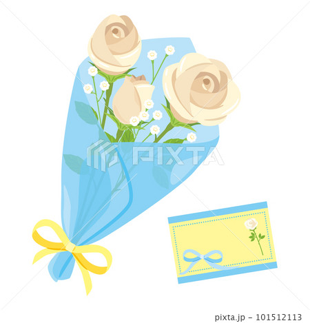 白いバラ 花束1 白いバラ 花束1 101512113