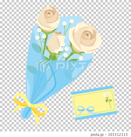 白いバラ 花束1 白いバラ 花束1 101512113