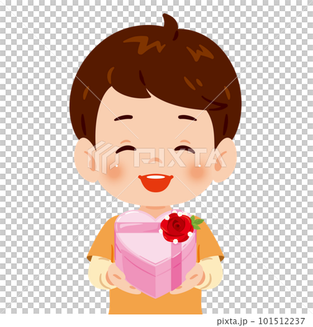 プレゼントを手に持った男の子1 101512237