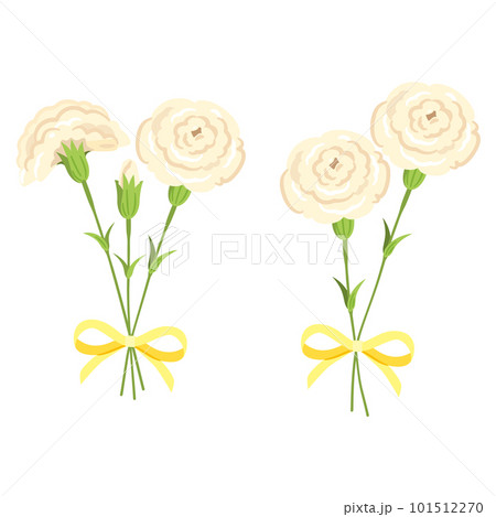 白いカーネーション　花束3 101512270