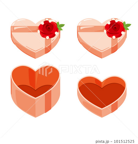 ハート型のプレゼント オレンジ2 ハート型のプレゼント オレンジ2 101512525