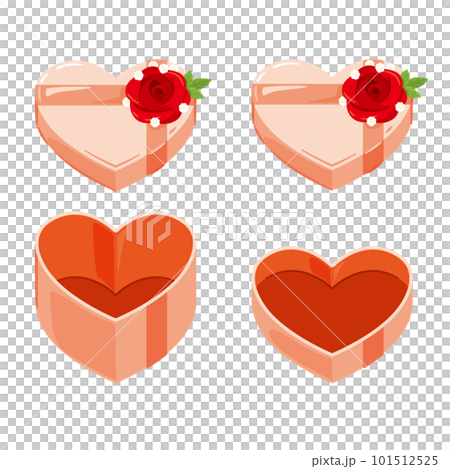ハート型のプレゼント オレンジ2 ハート型のプレゼント オレンジ2 101512525