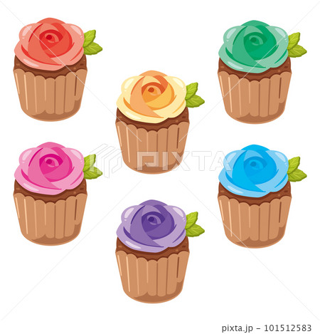 バラのカップケーキ　セット 101512583
