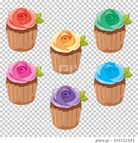 バラのカップケーキ　セット 101512583