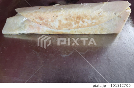 close up of fresh mackerel and fish on plate 101512700