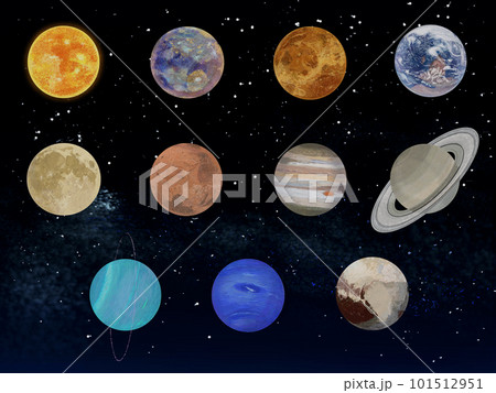 宇宙セット1_宇宙バック_横 101512951