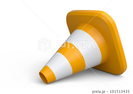 Traffic cone for under construction road work on green background. Traffic cone for under construction road work on green background. 101513435