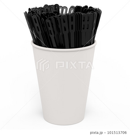 Paper coffee cup for cappuccino, americano, espresso, mocha, latte on white 101513706