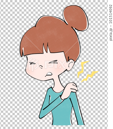 体調不良(肩こり) 女性のイラスト 体調不良(肩こり) 女性のイラスト 101514092