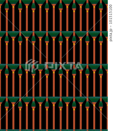 Decorative ornamental plants in the style of ancient egypt. 101515100