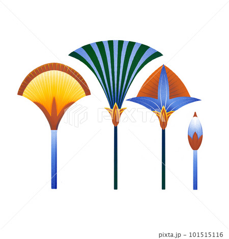 Decorative ornamental plants in the style of ancient egypt. Decorative ornamental plants in the style of ancient egypt. 101515116