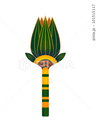 Decorative ornamental flower in the style of ancient egypt. Decorative ornamental flower in the style of ancient egypt. 101515117
