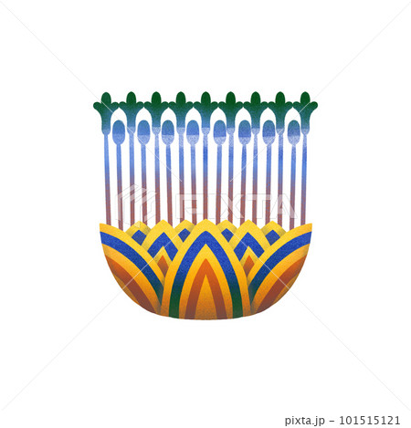Decorative ornamental flower in the style of ancient egypt. Decorative ornamental flower in the style of ancient egypt. 101515121