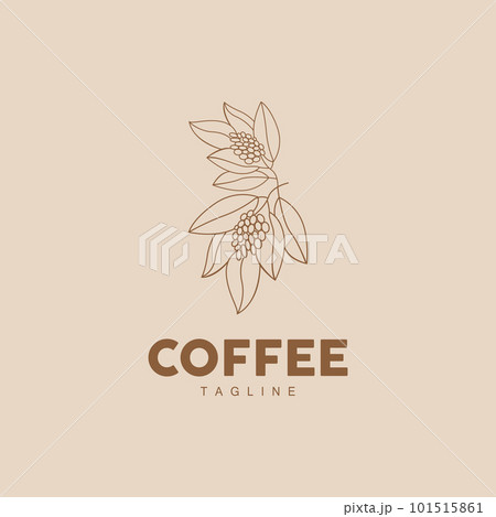 Coffee Logo, Coffee Tree Design, Cafe Drink Vector, Icon Brand Illustration Symbol Coffee Logo, Coffee Tree Design, Cafe Drink Vector, Icon Brand Illustration Symbol 101515861
