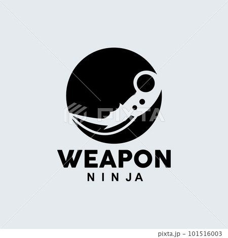 Weapon Logo, Traditional Weapon Karambit Vector, Ninja Fighting Tool Simple Design, Symbol Icon, Illustration 101516003