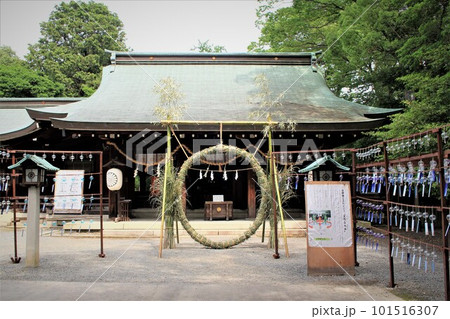 水無瀬神宮の茅野輪くぐりと風鈴 101516307
