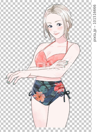 Illustration of a woman applying sunscreen cream to her arms Illustration of a woman applying sunscreen cream to her arms 101516666