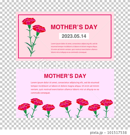 Cute flower carnation mother's day banner 101517538
