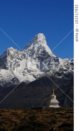 white pagoda on the top of mountain 101517932
