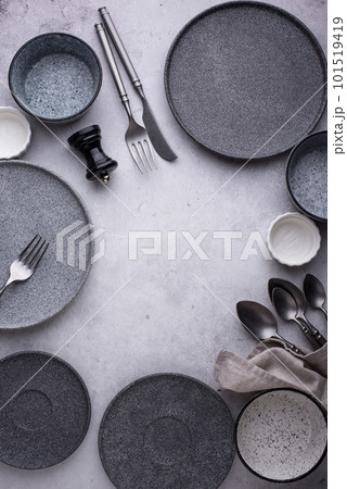 Craft ceramic plates, bowls and cups 101519419