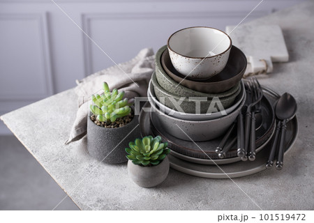 Craft ceramic plates, bowls and cups Craft ceramic plates, bowls and cups 101519472