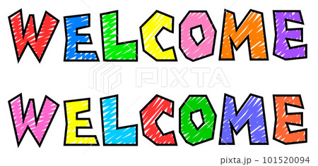 カラフルな文字で歓迎をするイラスト 101520094